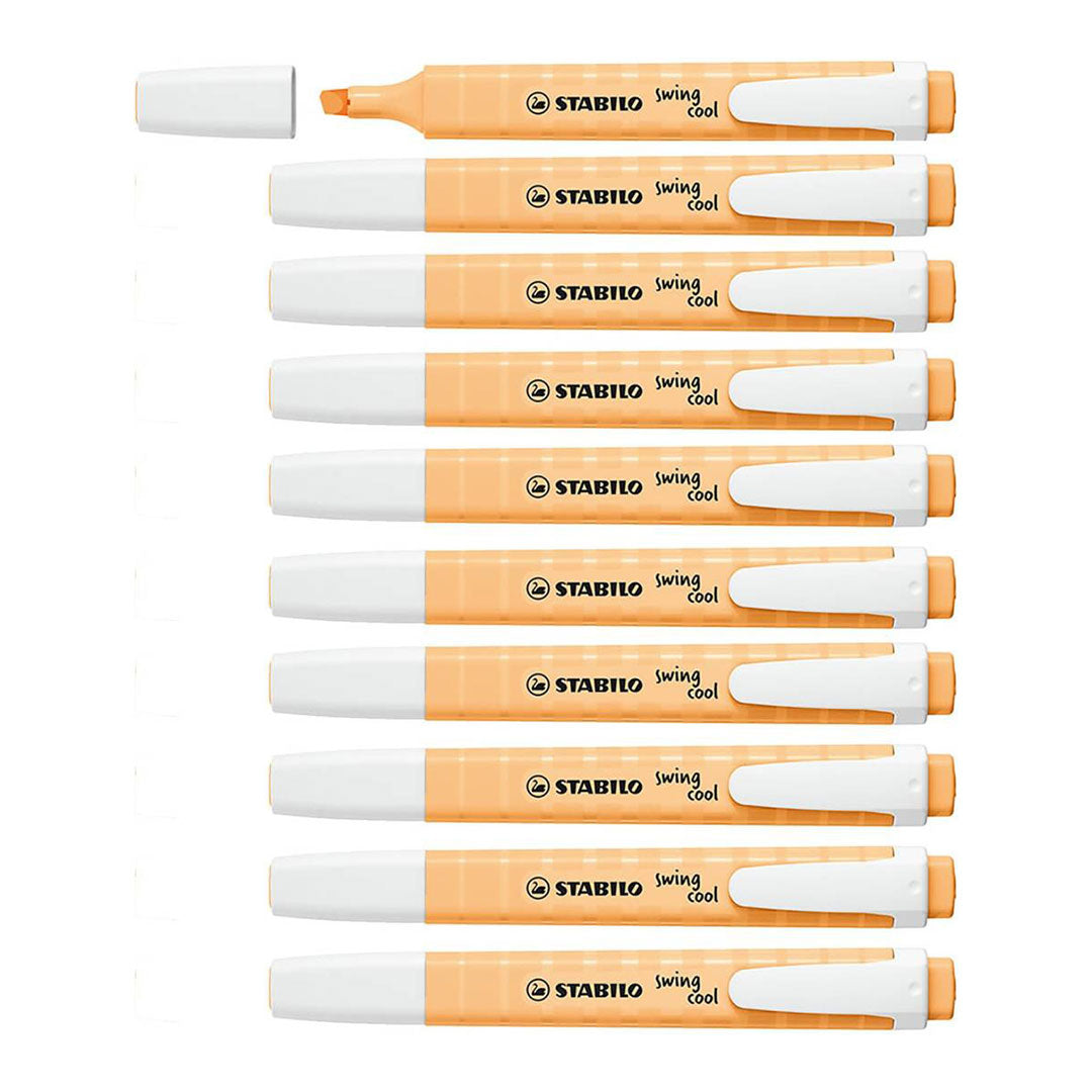 Stabilo | Swing Cool | Pastel | Orange | Pack Of 10Pcs | Highlighter Pen