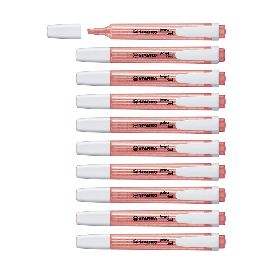 Stabilo | Swing Cool | Red | Pack Of 10Pcs | Highlighter Pen