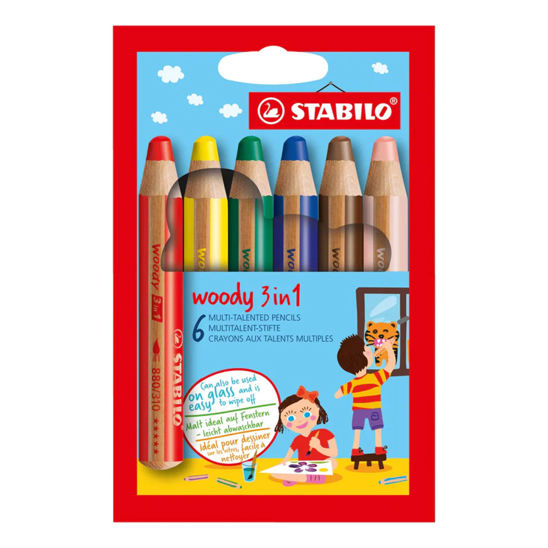 Stabilo | Woody 3 in 1 | Pack of 6 Colors