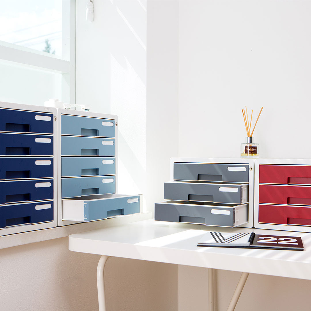 Sysmax | Lockable File Cabinet | 5 Drawers | Wine Red|Deluxe Color | For Office School  & Hospital