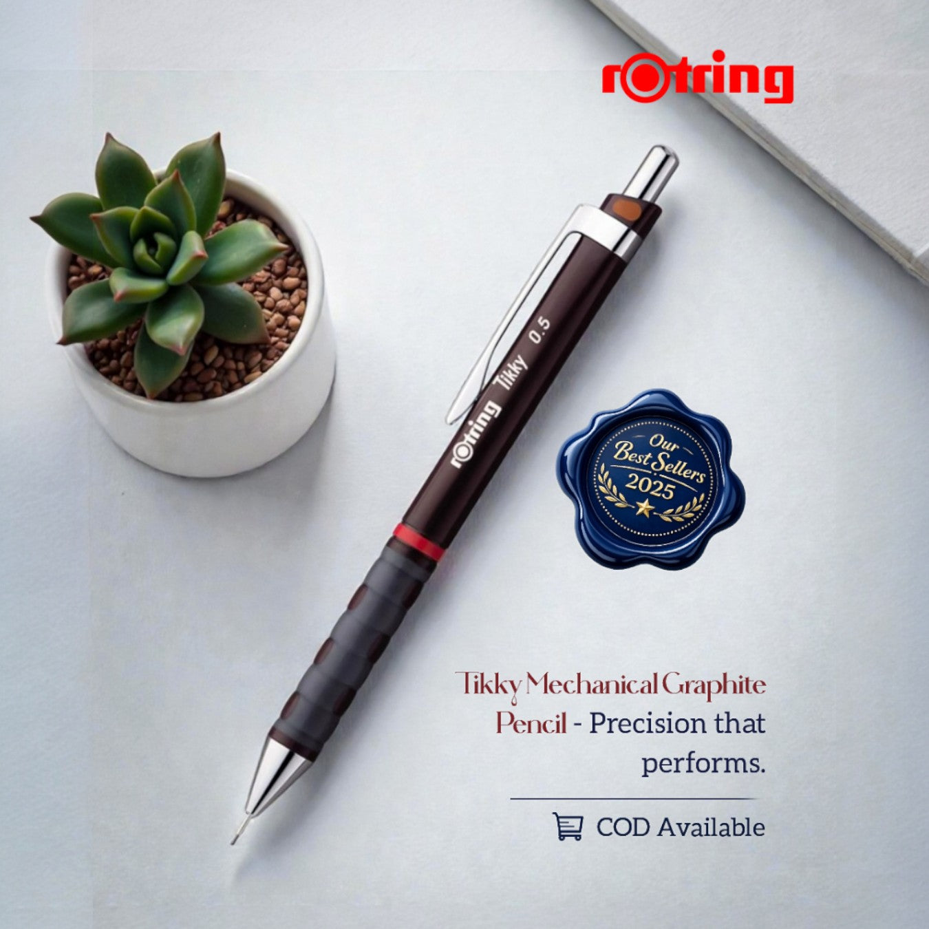 Rotring | Tikky Burgundy barrel | Mechanical Graphite Pencil | 0.5mm