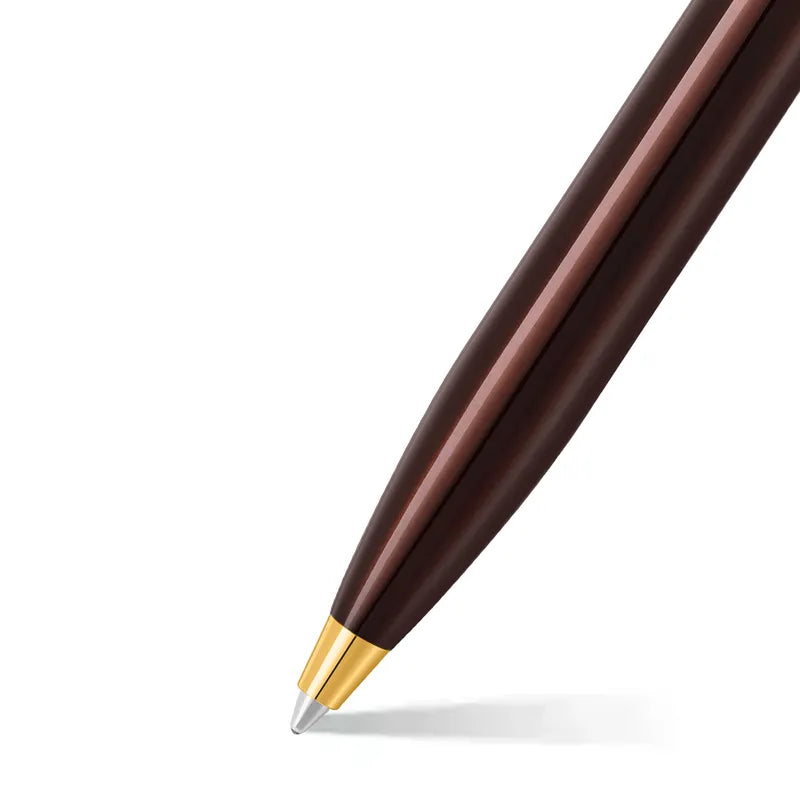 Sheaffer 100 9370 Glossy Coffee Brown With PVD Gold-Tone Trim Ballpoint Pen