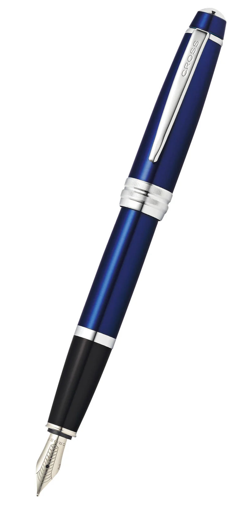 Cross AT0456-12MS Bailey™ Blue Lacquer Stainless Steel Medium Nib Fountain Pen