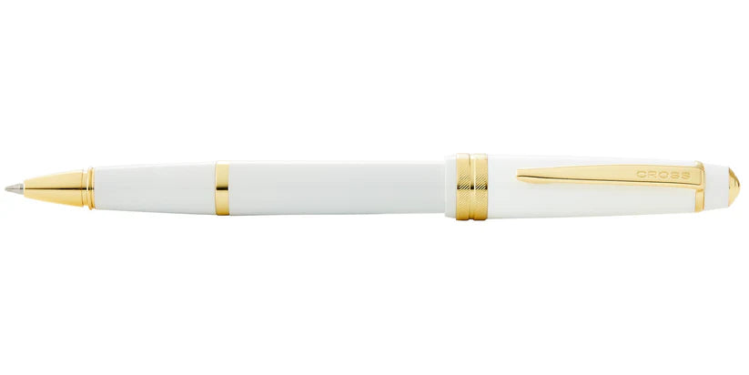 Cross AT0745-10 Bailey Light™ Polished White Resin and Gold Tone Rollerball Pen