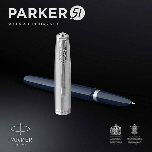 Parker 51 Midnight Blue Resin CT Fountain Pen – Medium Nib