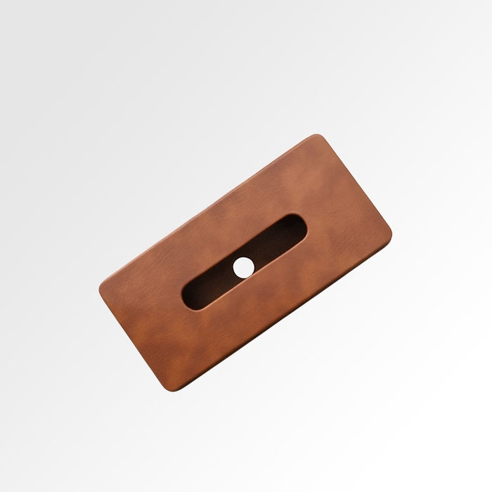 Unmet Desire Tissue Box Holder for Home and Office in Premium Faux Leather | Size: 9.5 x 4.5 x 2.5(H) Inches | Classic |Tan