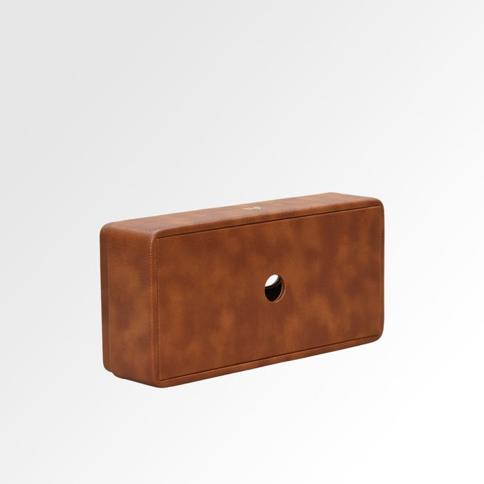 Unmet Desire Tissue Box Holder for Home and Office in Premium Faux Leather | Size: 9.5 x 4.5 x 2.5(H) Inches | Classic |Tan