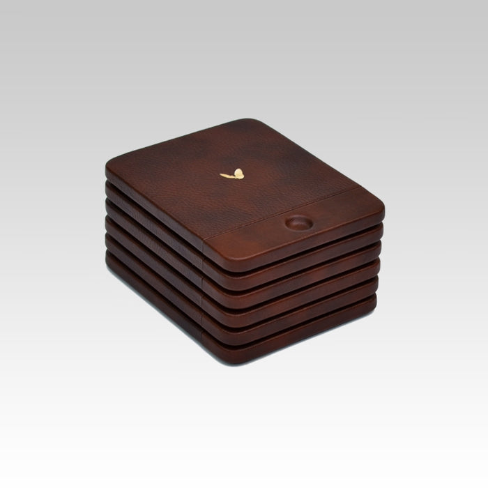 Unmet Desire Rectangular Coasters - Set of Six - Classic - Brown