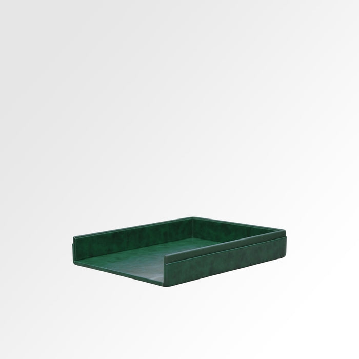 Unmet Desire A4 Paper Tray / Letter Tray | Faux Leather | Moderno | Olive Green