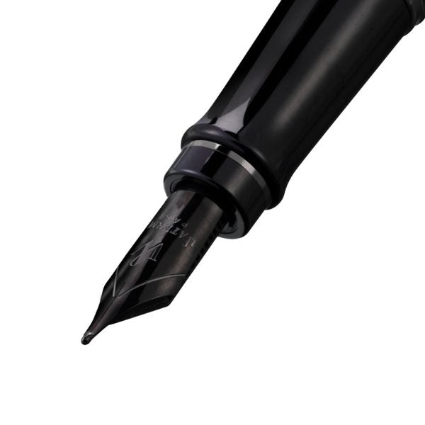 Waterman Expert Metallic Black with Ruthenium Trim Fountain Pen