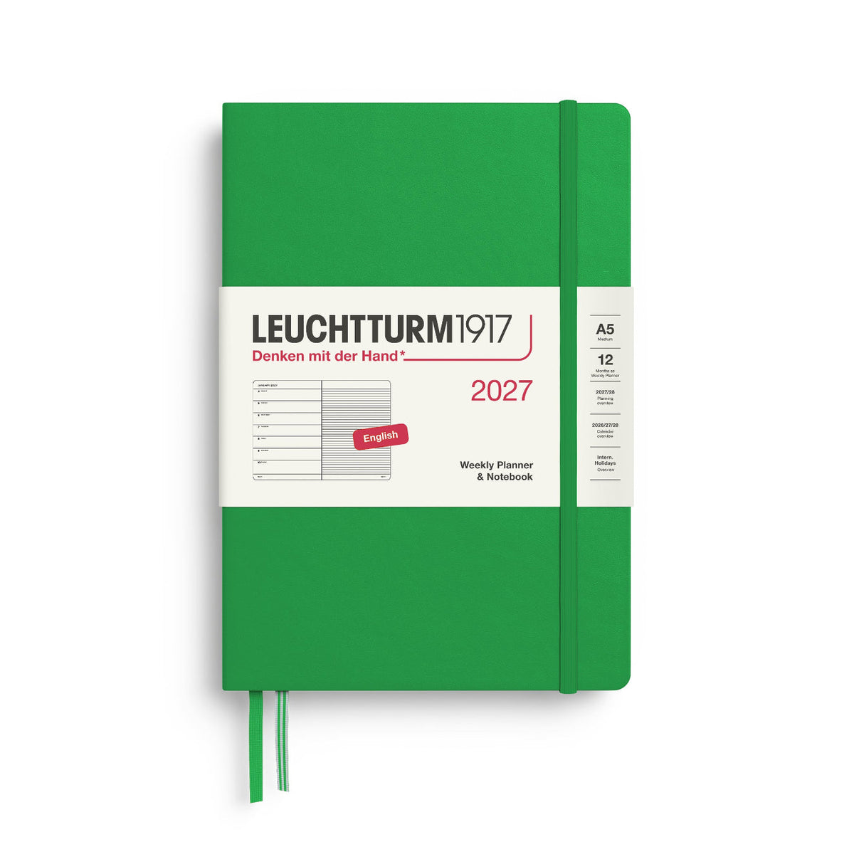 Leuchtturm1917 2027 Weekly Planner A5 - Spring Leaf