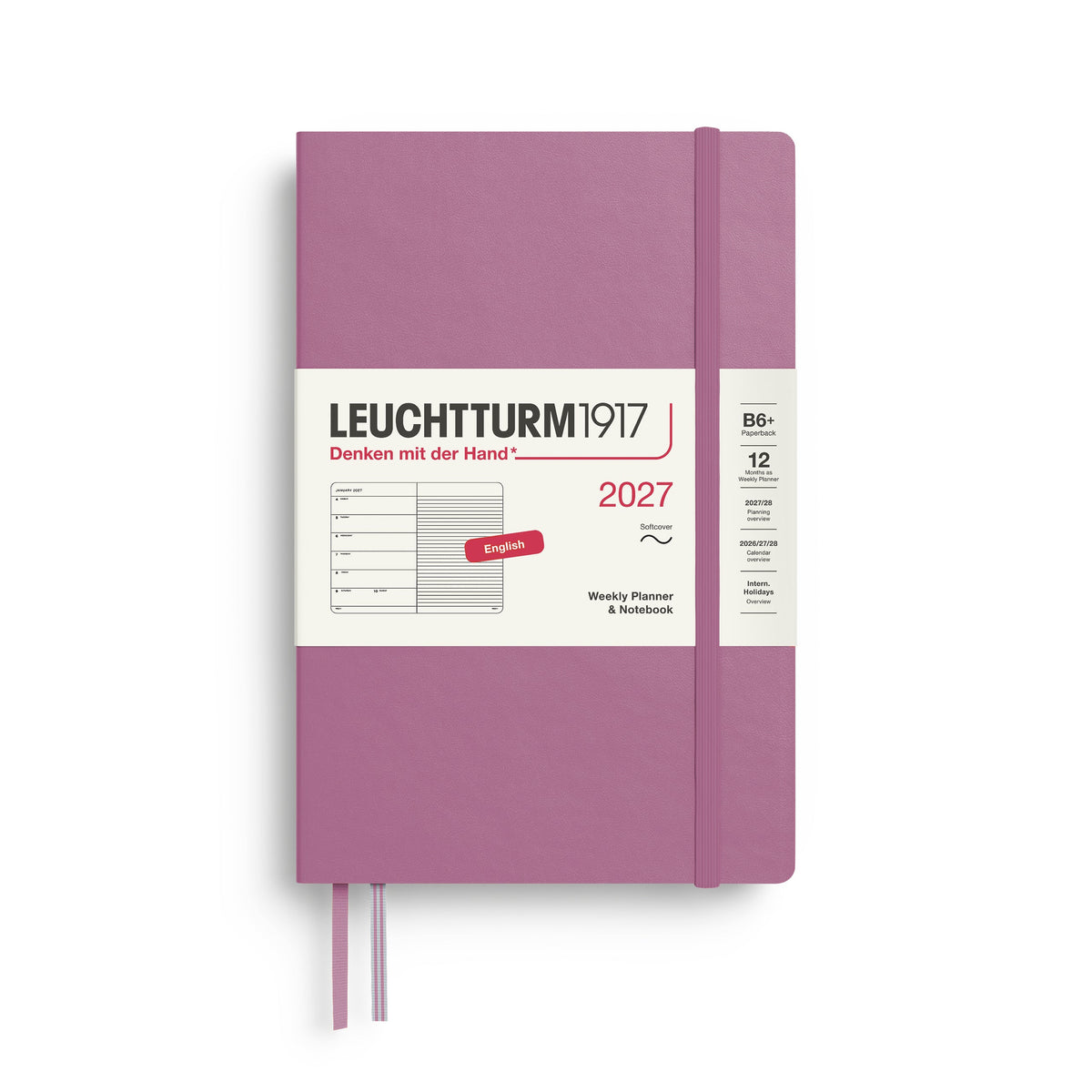 Leuchtturm1917 2027 Weekly Planner Softcover (B6+) - Dusty Rose