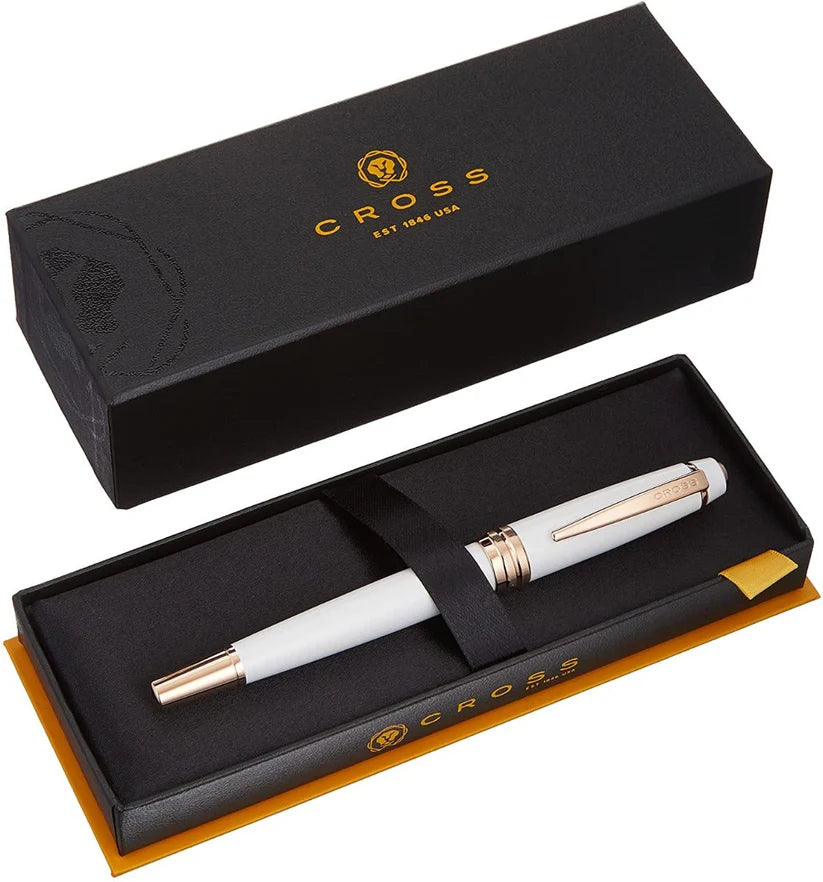 Cross AT0456-22MS Bailey™ Pearlescent White Lacquer Medium Nib Fountain Pen