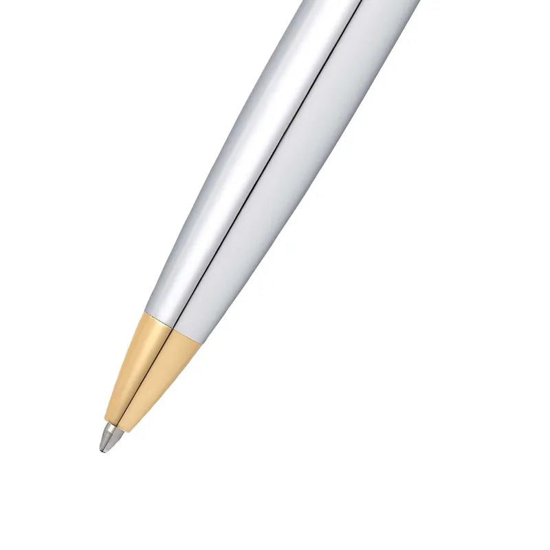 Sheaffer 9342 Gift 300 Bright Chrome with Gold Tone Trim Ballpoint Pen