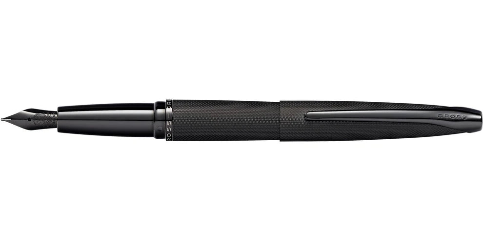 Cross AT0886-41MS ATX® Brushed Black Stainless Steel Medium Nib Fountain Pen