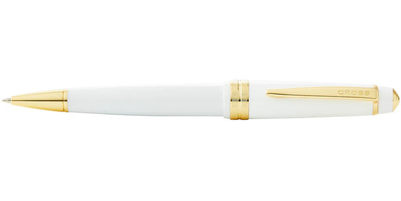 Cross AT0742-10 Bailey Light™ Polished White Resin and Gold Tone Ballpoint Pen