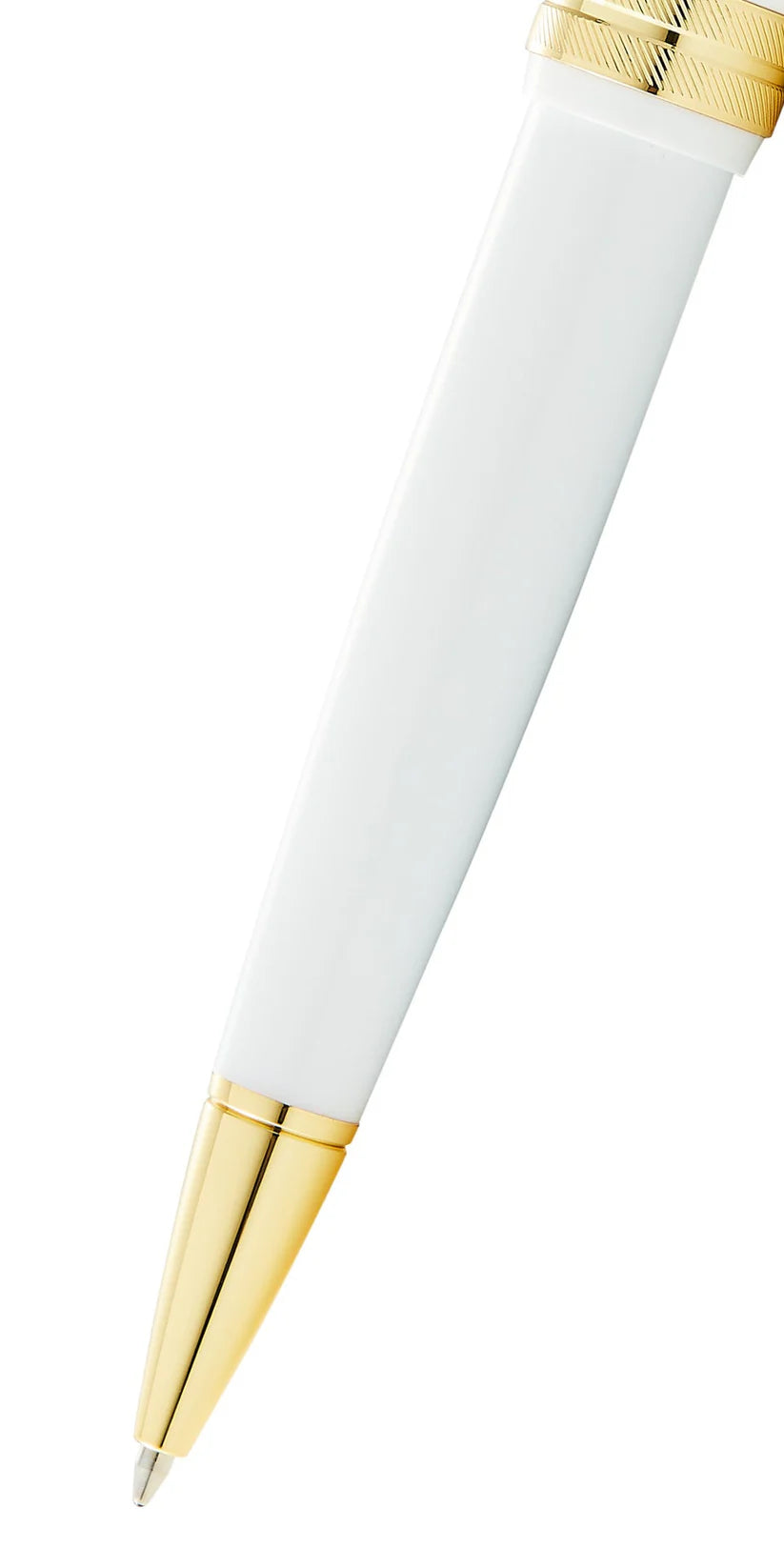 Cross AT0742-10 Bailey Light™ Polished White Resin and Gold Tone Ballpoint Pen