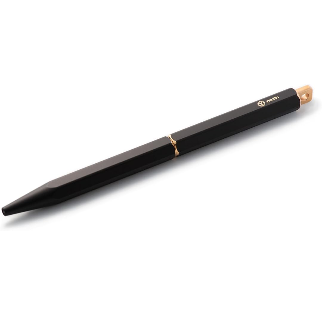 Ystudio Ballpoint Pen | Classic Revolve Portable Brass Black