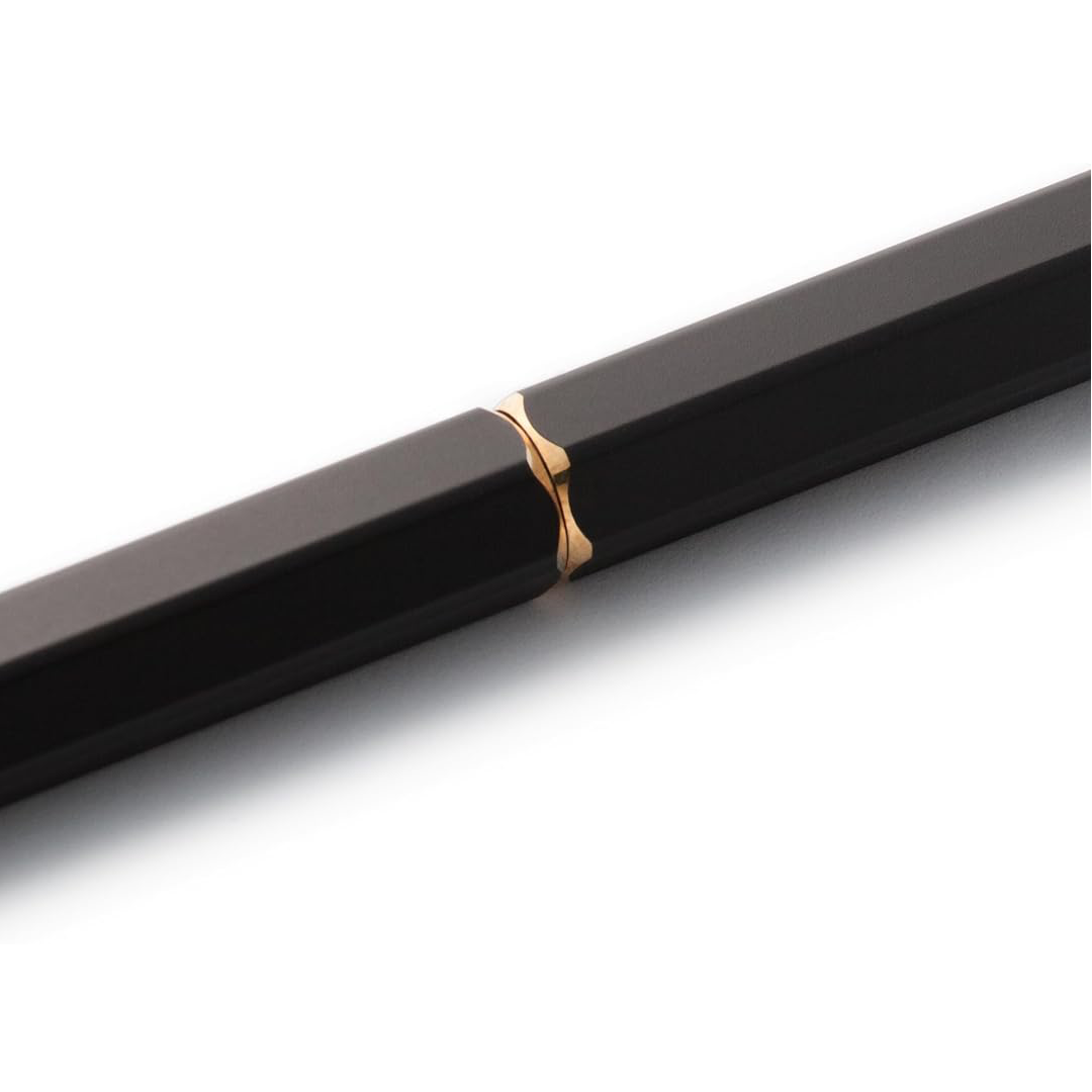 Ystudio | Ball Point Pen | Black Portable | Classic Revolve Series | Metal Brass Body | Fine