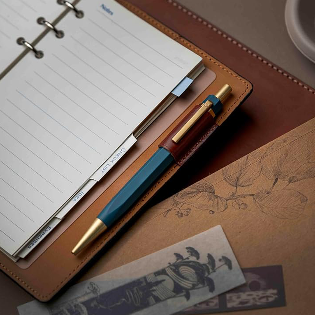 Ystudio Ballpoint Pen - Glamour Evolve, Ocean Sustainable in Sea Indigo