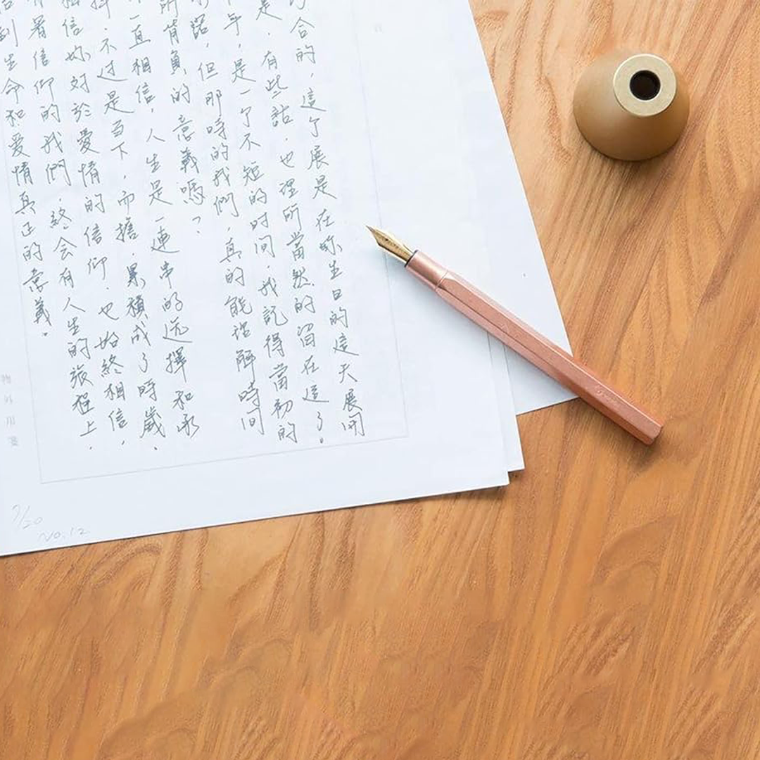 Ystudio | Fountain Pen | Classic Revolve | Fine Nib | Copper Converter (Included) Without Cap