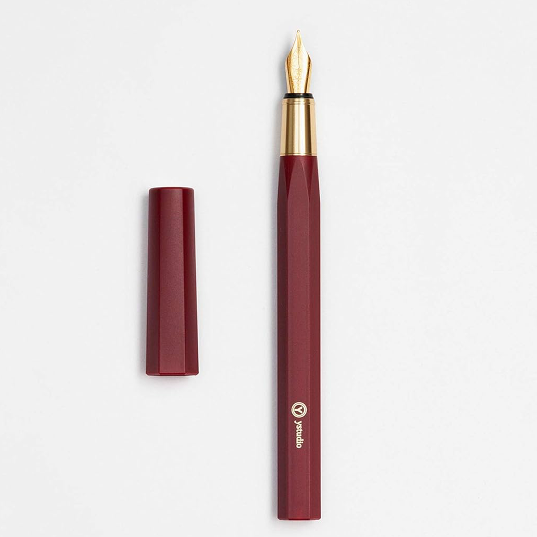 Ystudio Resin Series – Fountain Pen in Red Colour | Medium Nib