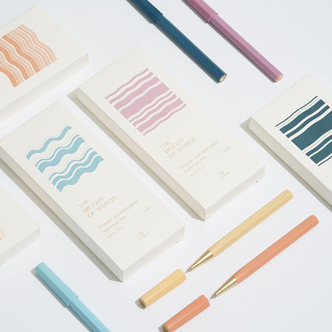 Ystudio Glamour Evolve Sustainable Rollerball Pen - Sky Blue