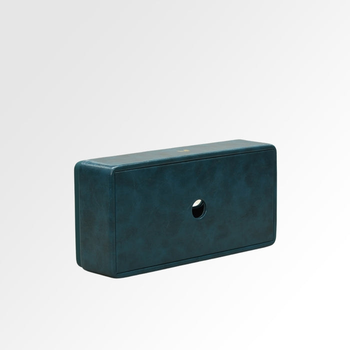 Unmet Desire Tissue Box Holder for Home and Office in Premium Faux Leather | Size: 9.5 x 4.5 x 2.5(H) Inches | Moderno Blue