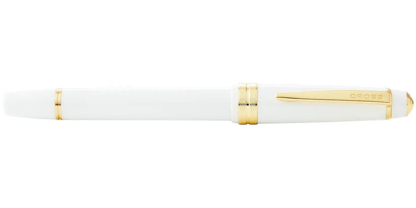Cross AT0745-10 Bailey Light™ Polished White Resin and Gold Tone Rollerball Pen